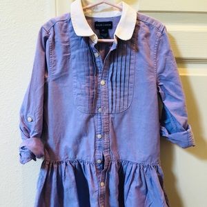 Girls button-down shirt dress